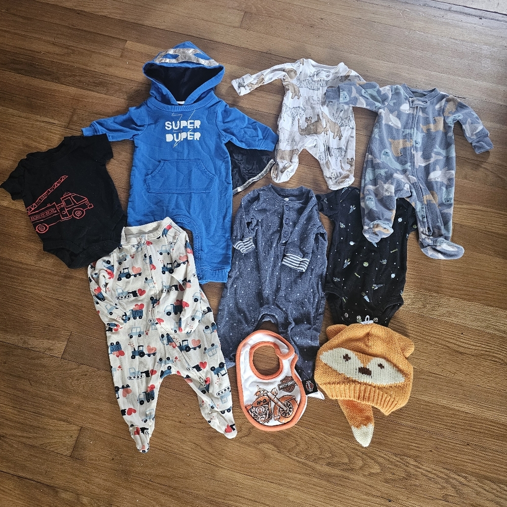 Boy's Size 0-3 Months Bundle of Qty 9